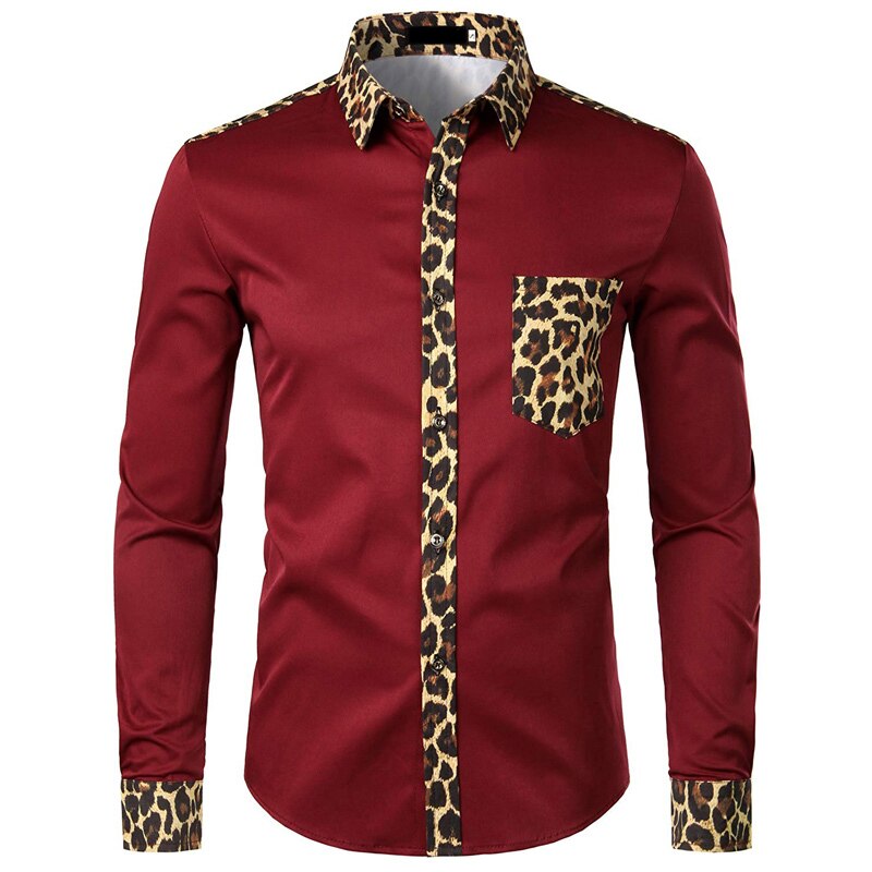 African Mens Shirt  Print long Sleeve Design Collar Mens Dress Shirts