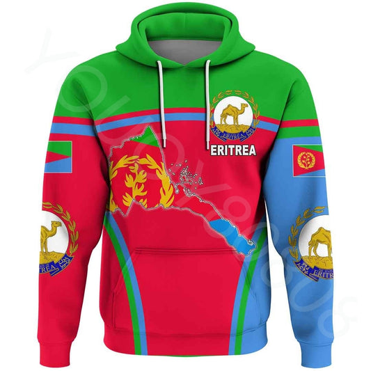 African region winter new clothing men sweater  Eritrea flag hoodie