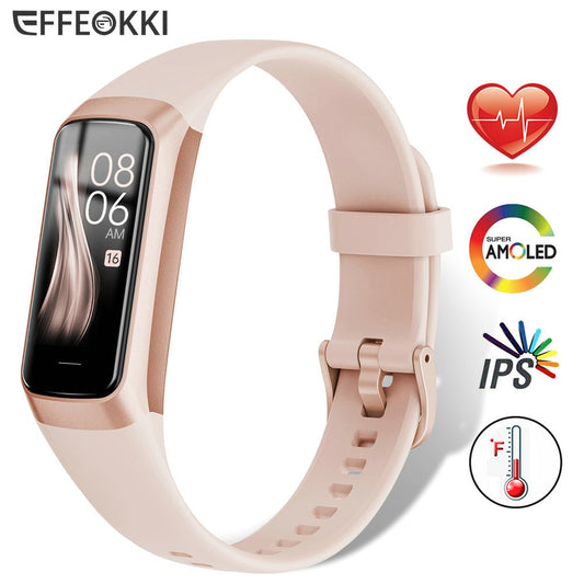 Amoled Smart Watch  Smartwatch Band Women Heart Rate Blood Wartch Waterproof Connected Smart Bracelet Sport Fitness Tracker